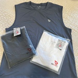 performance shirts set of 3 Baleaf black white gray size XL
